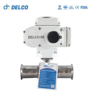 DELCO Motorized 2 Way Tri-Clamp Sanitary Food Grade Electric Ball Valves0331