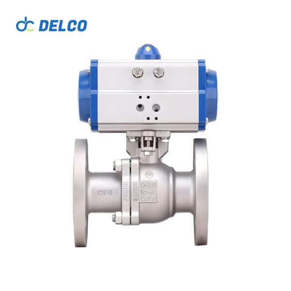 Pneumatic flange ball valves