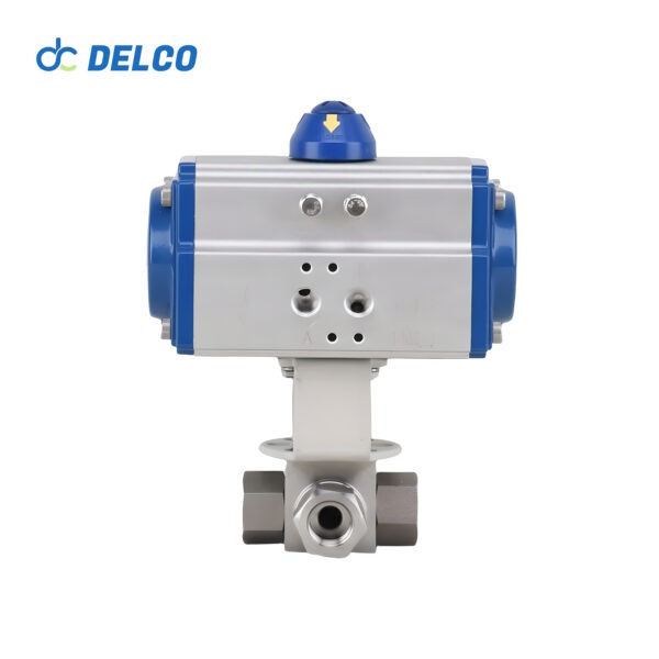 Pneumatic PVC 3 Way Ball Valves