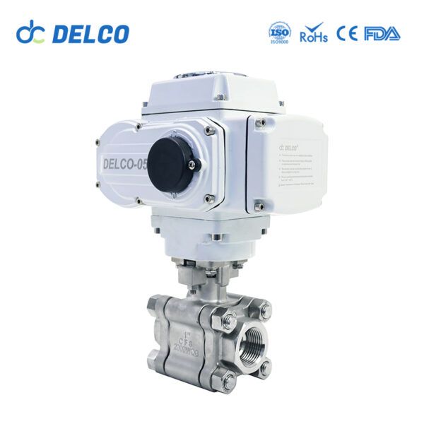 Electric three-piece high-pressure ball valve