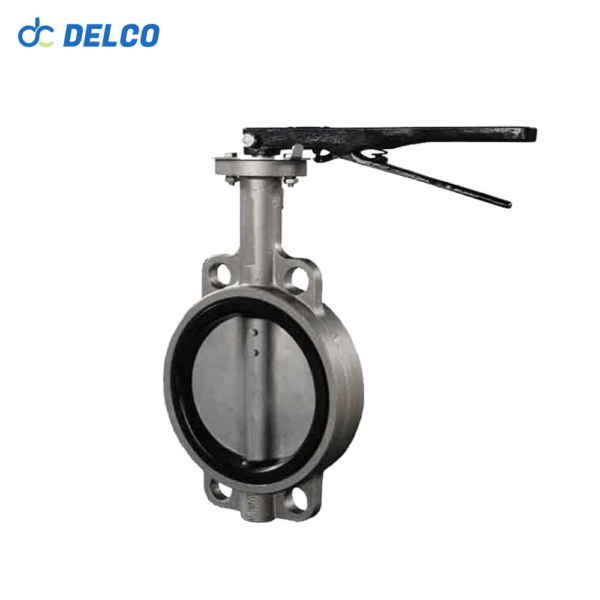 DELCO Stainless Steel EPDM Seated Wafer Manual Butterfly Valve