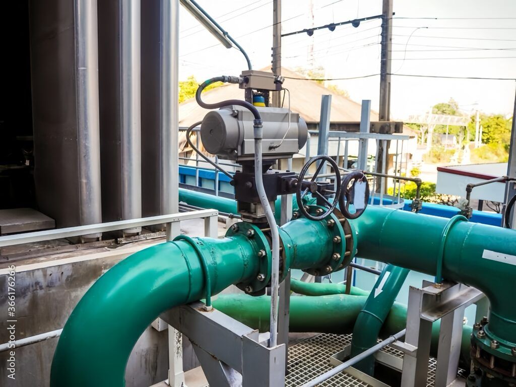 Pneumatic Actuated Butterfly Valve Installation